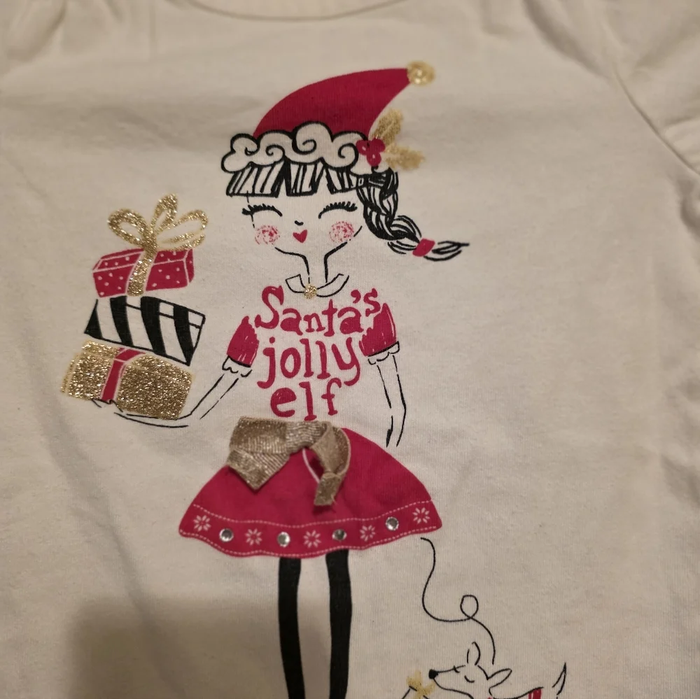 Gymboree Santa's Jolly elf shirt size 4